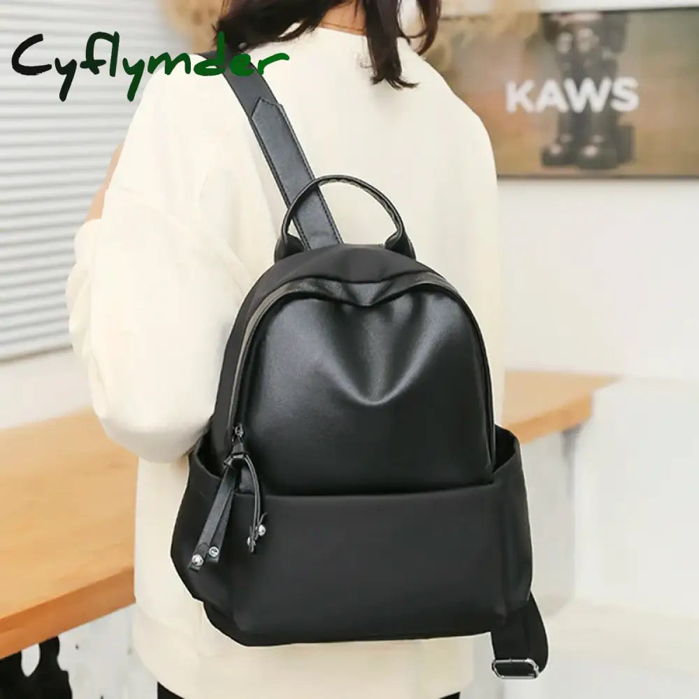 Cyflymder Vintage Women Leather Backpack Fashion Ladies Travel Backpacks School Bags For Girls New