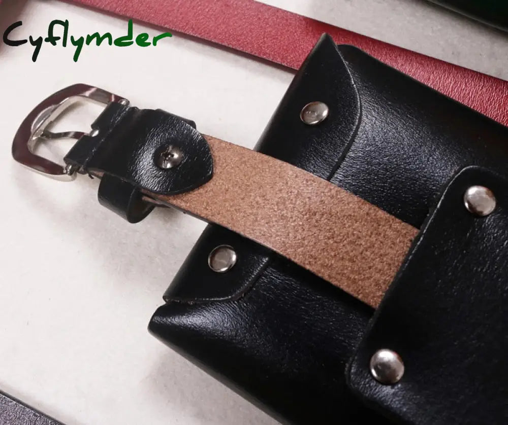 Cyflymder Waist Bag Ladies Fashion Genuine Leather Women Belt Bags Waterproof Chest Belly Pouch