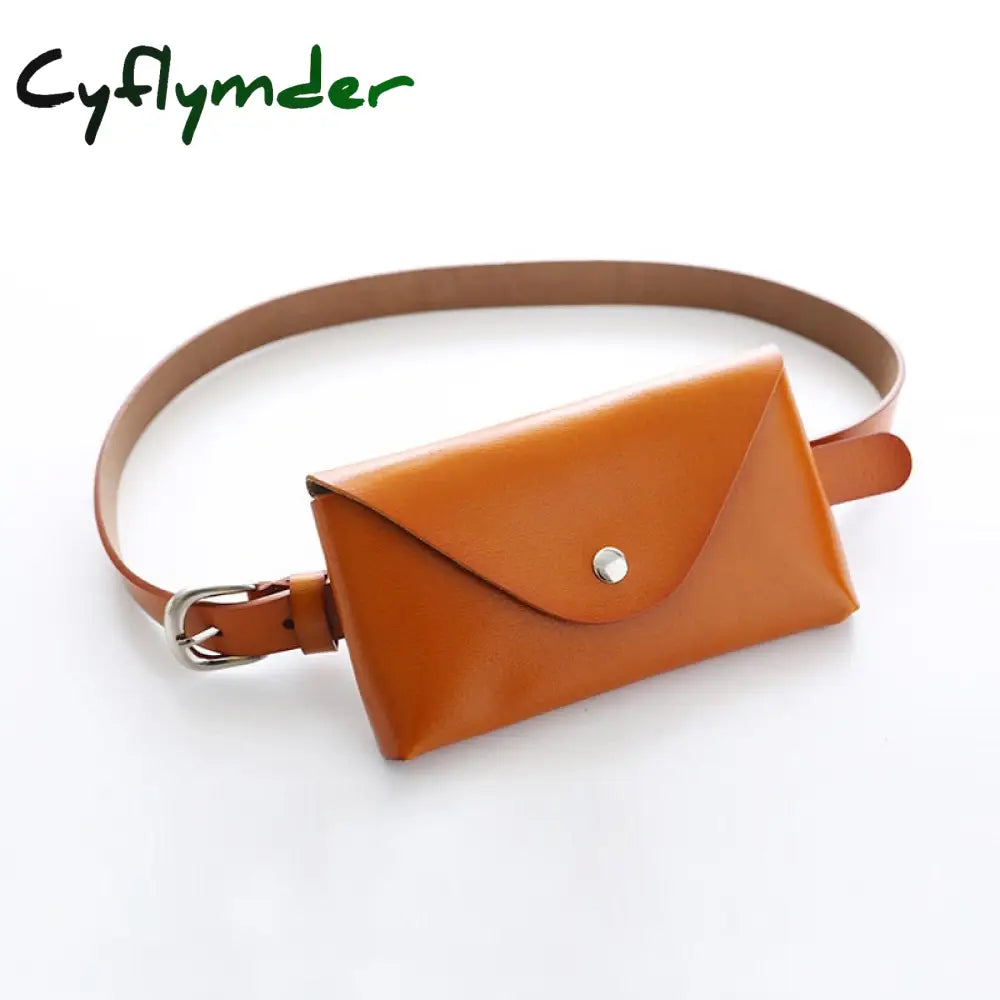 Cyflymder Waist Bag Ladies Fashion Genuine Leather Women Belt Bags Waterproof Chest Belly Pouch