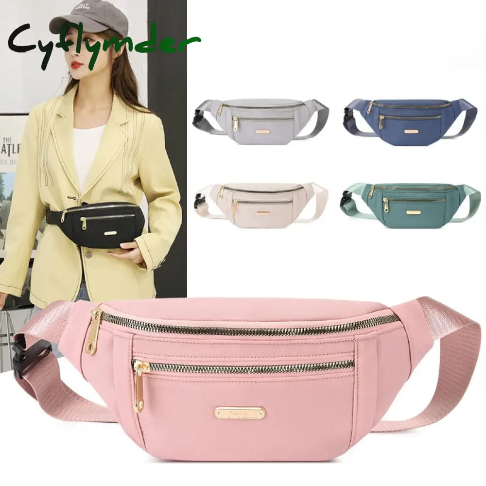 Cyflymder Waist Bags For Women Oxford Leisure Color Bag Shoulder Crossbody Chest Handbags All-Match