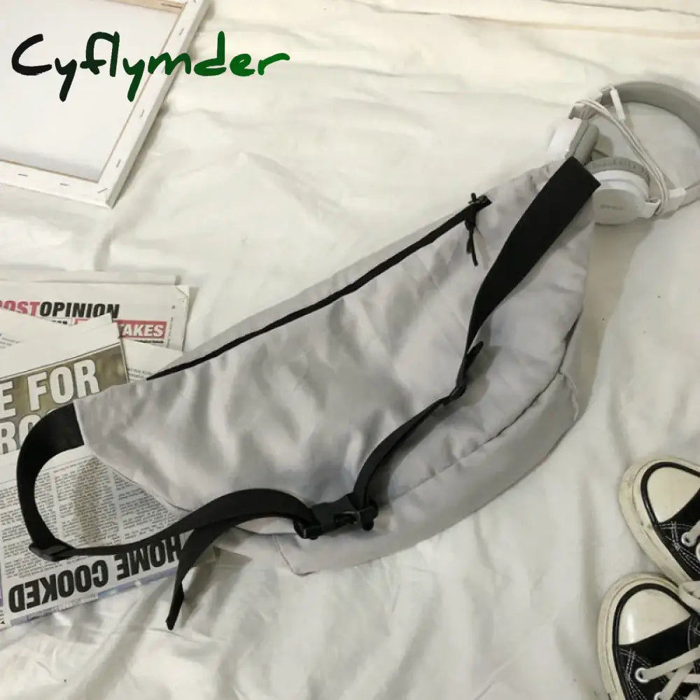 Cyflymder Waist Packs Large Capacity Solid Unisex Couples Leisure Chest Fanny Bag Shoulder Cross