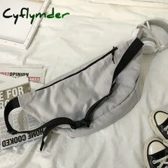 Cyflymder Waist Packs Large Capacity Solid Unisex Couples Leisure Chest Fanny Bag Shoulder Cross