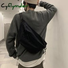 Cyflymder Waist Packs Large Capacity Solid Unisex Couples Leisure Chest Fanny Bag Shoulder Cross
