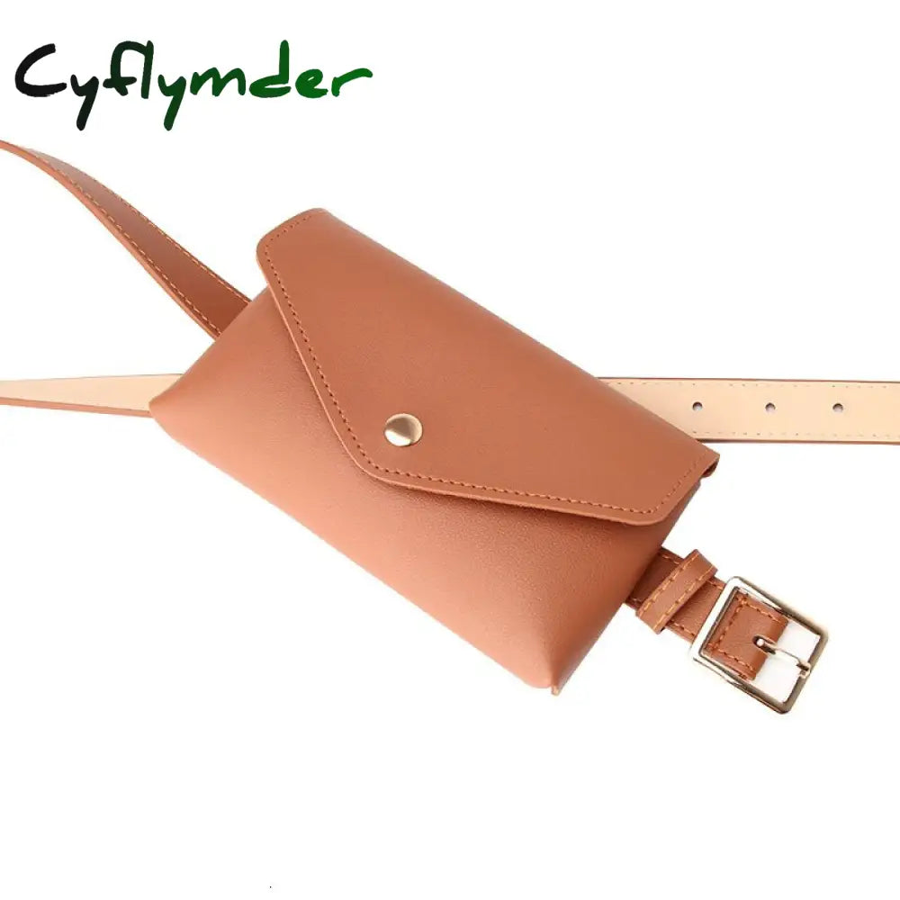 Cyflymder Waist Packs Women Leather Pu Adjustable Belt Bag Pack Wallet Phone Pouch Ladies