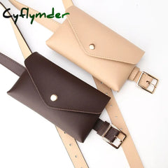 Cyflymder Waist Packs Women Leather Pu Adjustable Belt Bag Pack Wallet Phone Pouch Ladies