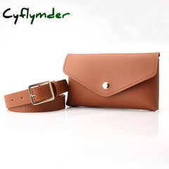 Cyflymder Waist Packs Women Leather Pu Adjustable Belt Bag Pack Wallet Phone Pouch Ladies