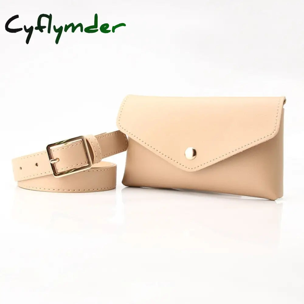 Cyflymder Waist Packs Women Leather Pu Adjustable Belt Bag Pack Wallet Phone Pouch Ladies