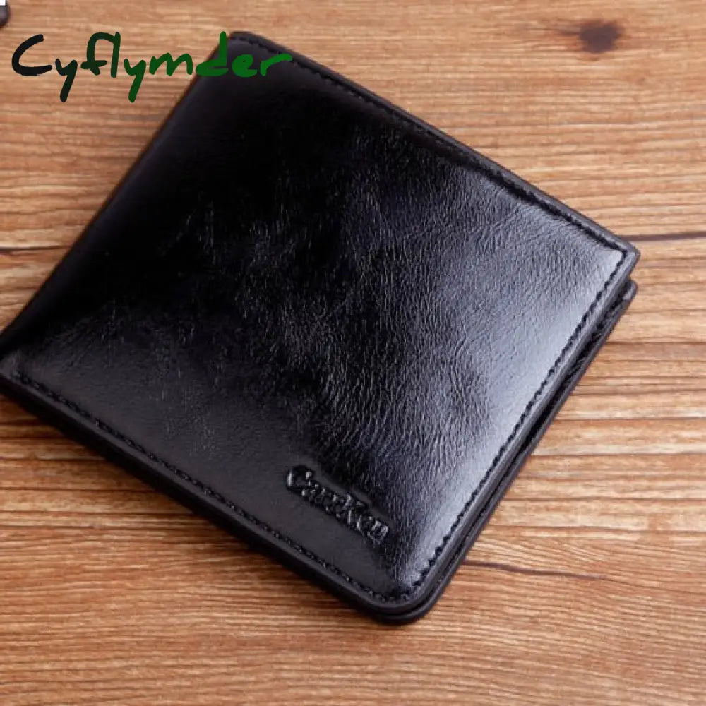 Cyflymder Wallet Man Small Purse Varnished Short Mini Leather Billetera Hombre Carteras Portmonee