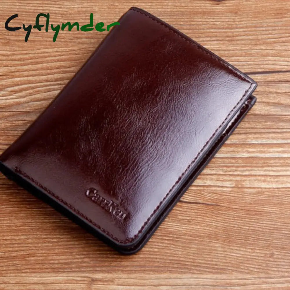 Cyflymder Wallet Man Small Purse Varnished Short Mini Leather Billetera Hombre Carteras Portmonee