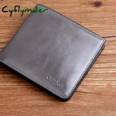 Cyflymder Wallet Man Small Purse Varnished Short Mini Leather Billetera Hombre Carteras Portmonee