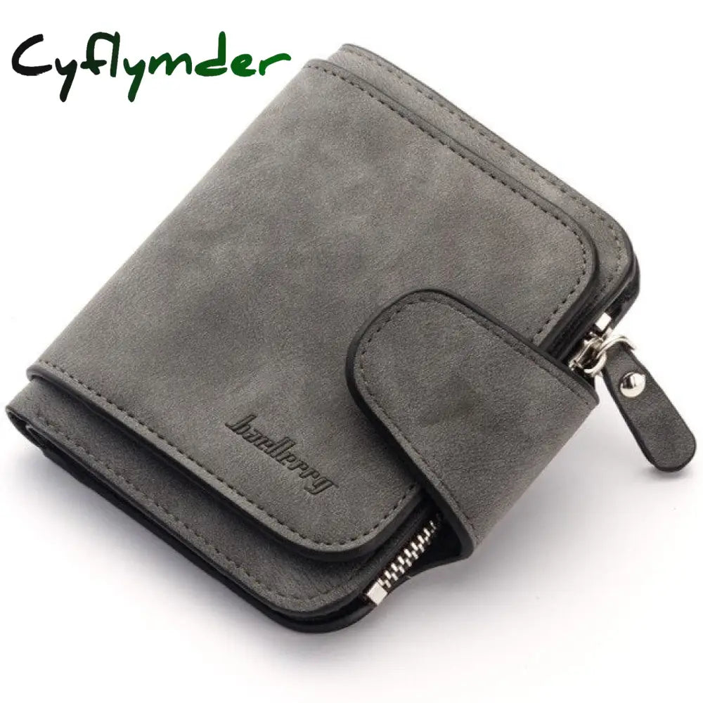 Cyflymder Wallet Women Leather Casual Wallets Luxury Card Holder Clutch Bag Zipper Pocket Hasp