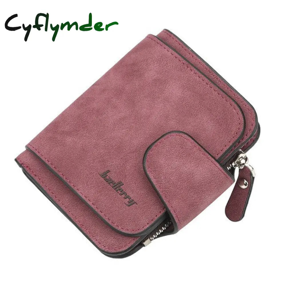 Cyflymder Wallet Women Leather Casual Wallets Luxury Card Holder Clutch Bag Zipper Pocket Hasp