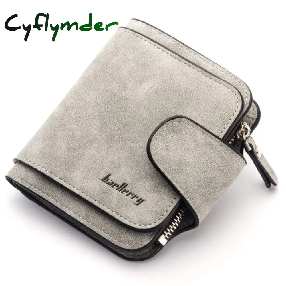 Cyflymder Wallet Women Leather Casual Wallets Luxury Card Holder Clutch Bag Zipper Pocket Hasp