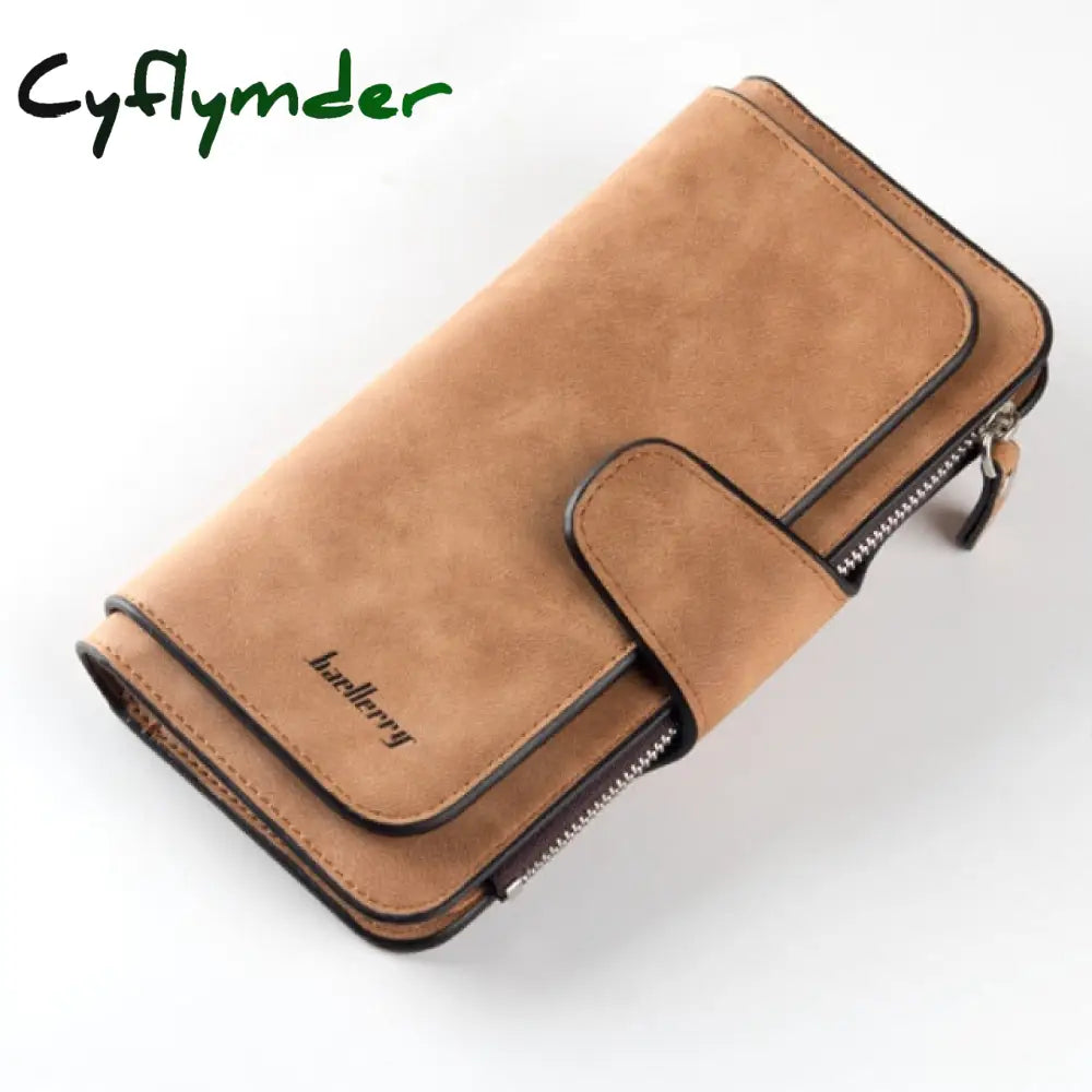 Cyflymder Wallet Women Leather Casual Wallets Luxury Card Holder Clutch Bag Zipper Pocket Hasp