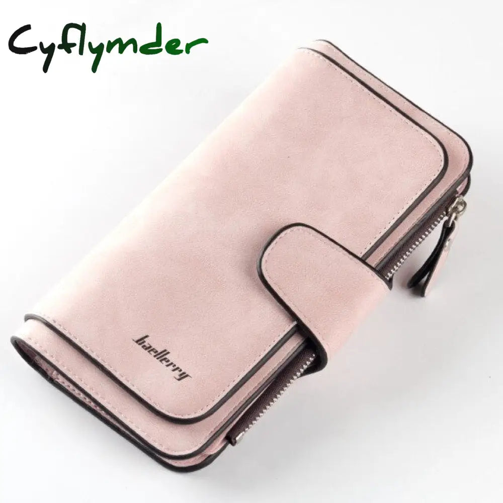 Cyflymder Wallet Women Leather Casual Wallets Luxury Card Holder Clutch Bag Zipper Pocket Hasp