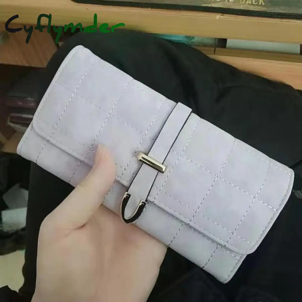 Cyflymder Wallets Women Long Zipper Luxury Brand Leather Coin Purses Tassel Design Clutch Lattice