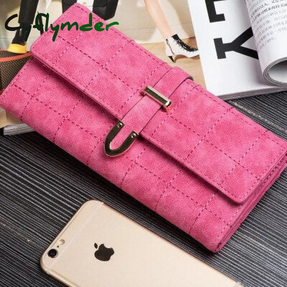 Cyflymder Wallets Women Long Zipper Luxury Brand Leather Coin Purses Tassel Design Clutch Lattice