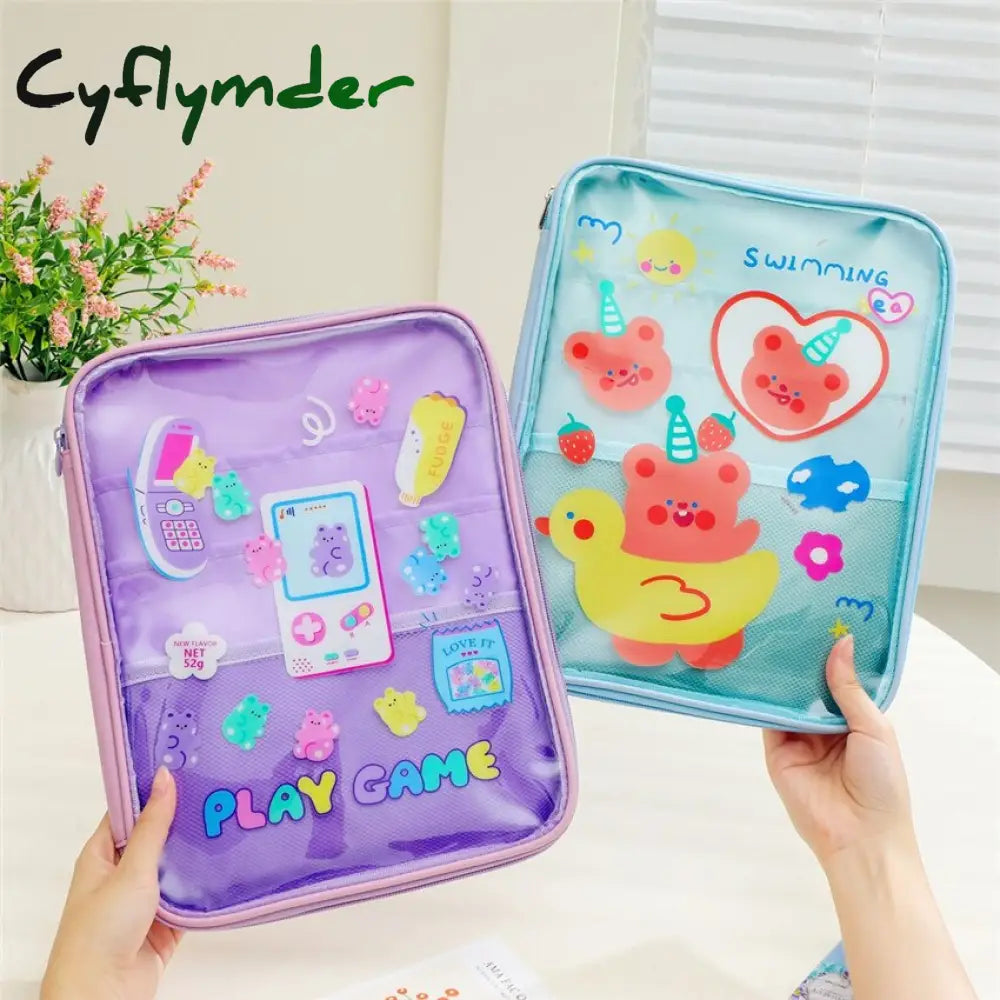 Cyflymder Waterproof Bear Rabbit Tablet Case Bag For Macbook Air Pro 9.7 10.8 11 Inch Huawei