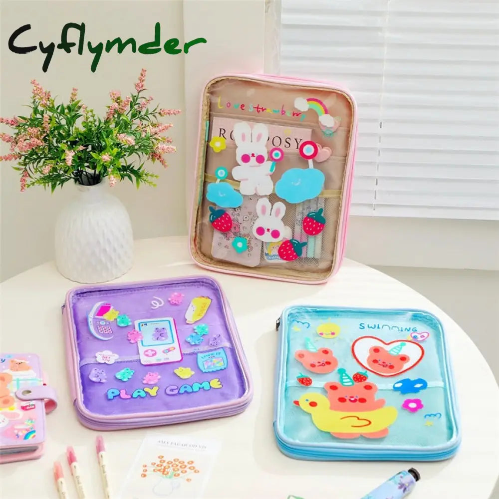 Cyflymder Waterproof Bear Rabbit Tablet Case Bag For Macbook Air Pro 9.7 10.8 11 Inch Huawei