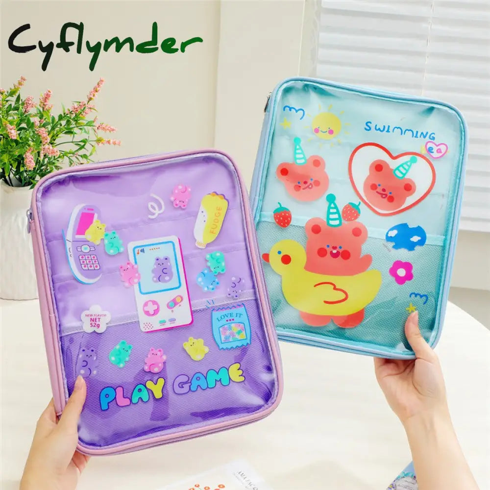 Cyflymder Waterproof Bear Rabbit Tablet Case Bag For Macbook Air Pro 9.7 10.8 11 Inch Huawei