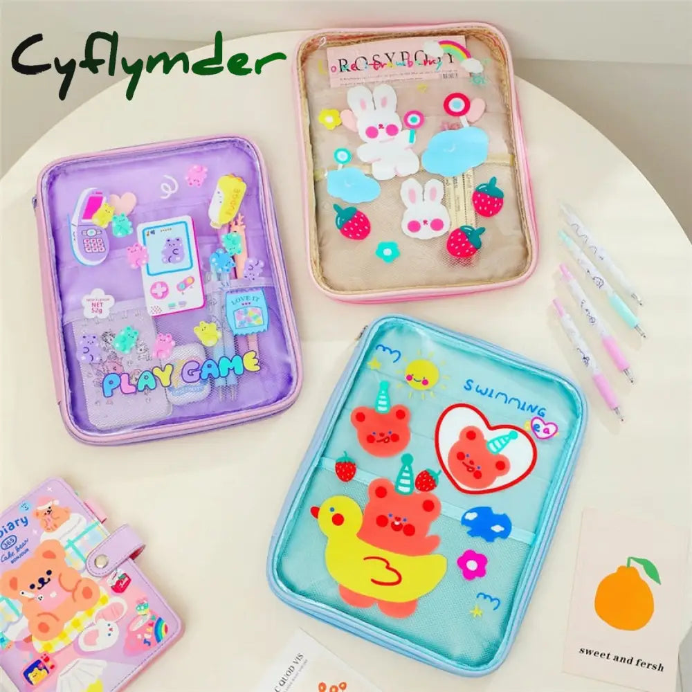 Cyflymder Waterproof Bear Rabbit Tablet Case Bag For Macbook Air Pro 9.7 10.8 11 Inch Huawei