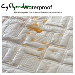 Cyflymder Waterproof Bed Sheet Quilted Throw Mattress Cover for Winter Elastic Fitted Sheet Protector Full Queen King