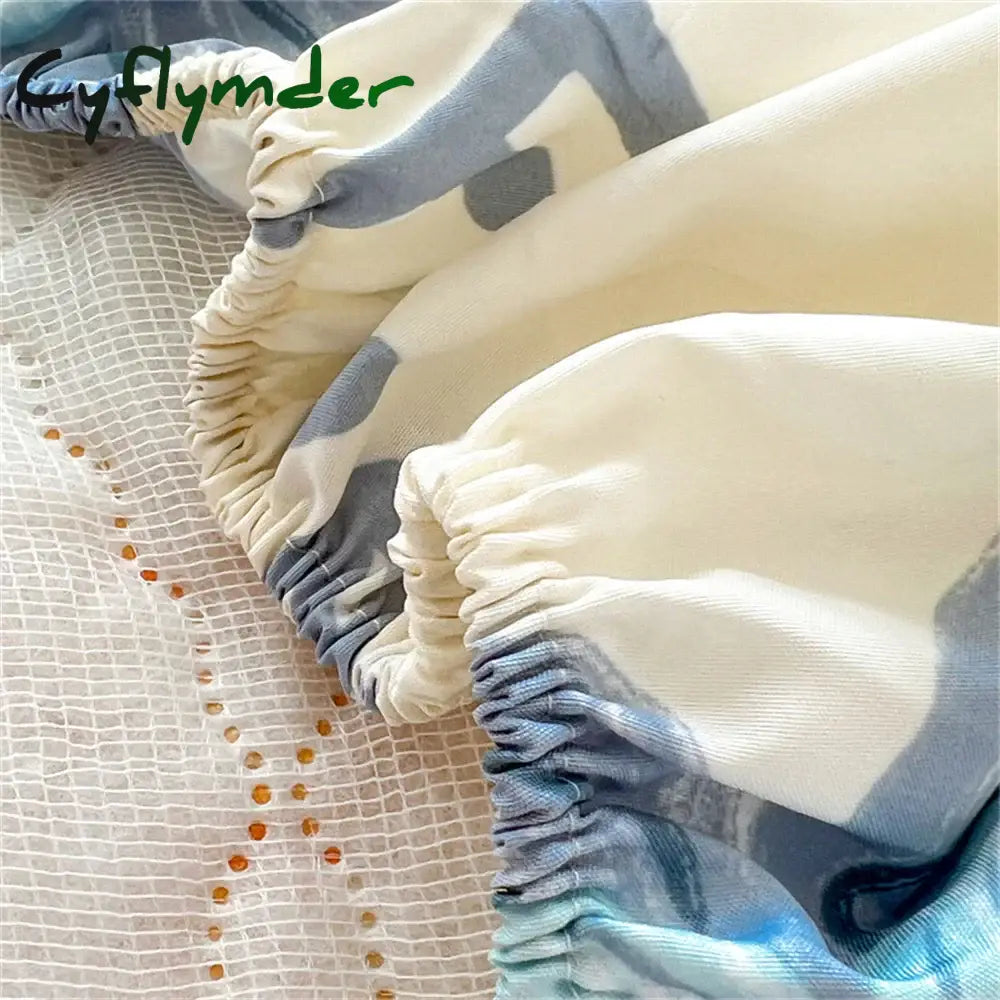 Cyflymder Waterproof Fitted Sheet Non-slip Winter Warm Mattress Cover Protector Bedding Bedroom Home King Queen Size