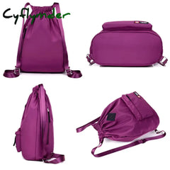 Cyflymder Waterproof Gym Bag Women Girls Sports Travel Drawstring Outdoor Backpack For Training