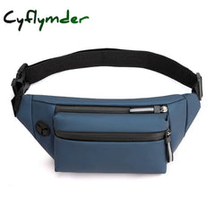 Cyflymder Waterproof Man Waist Bag Fashion Chest Pack Outdoor Sports Crossbody Casual Travel Male