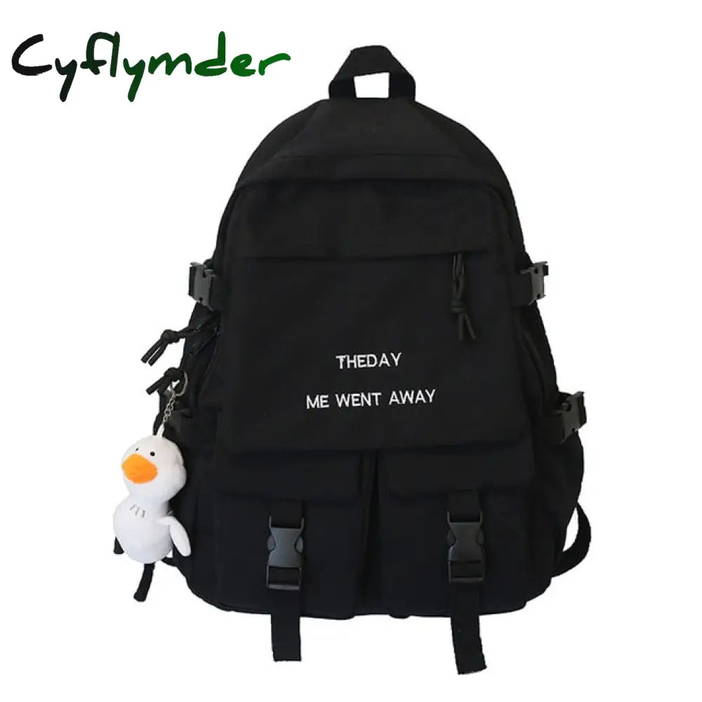 Cyflymder Waterproof Men Big Backpack Nylon Business Travel Black Rucksack College School Bag For