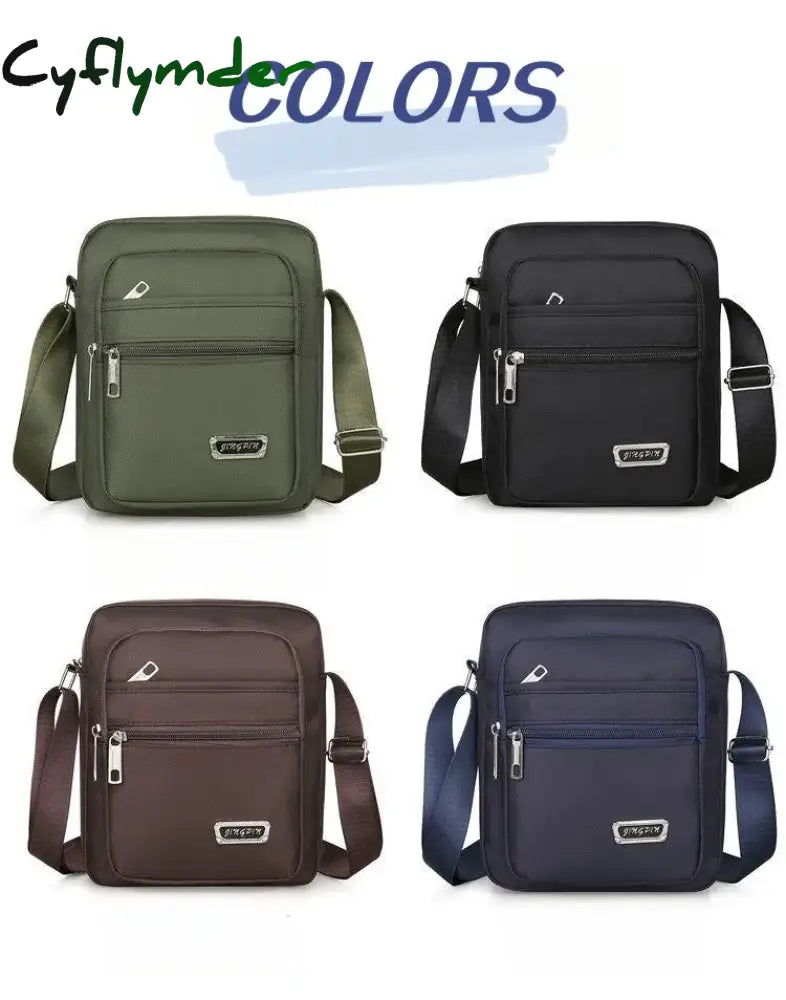 Cyflymder Waterproof Men Crossbody Bags Male Nylon Shoulder Bags Boy Messenger Bag Man Handbags For Travel Casual Large