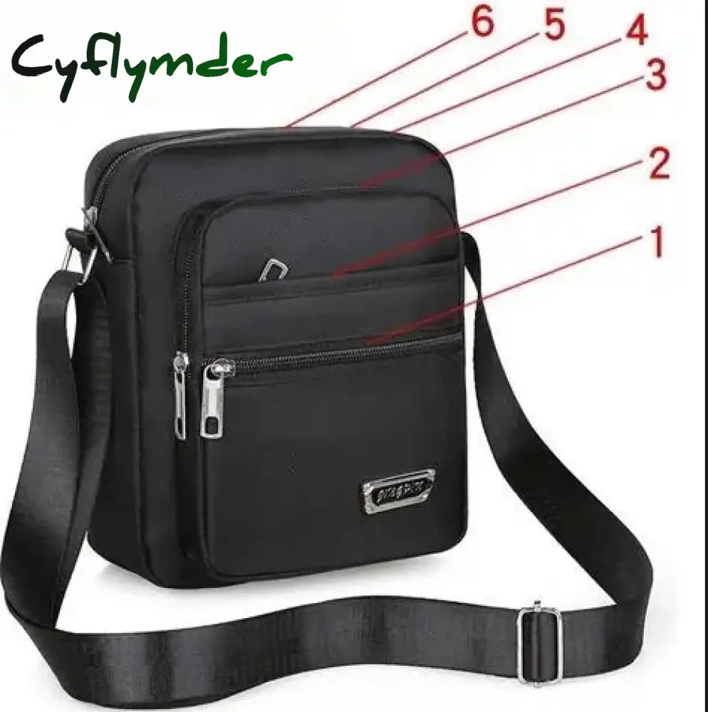 Cyflymder Waterproof Men Crossbody Bags Male Nylon Shoulder Bags Boy Messenger Bag Man Handbags For Travel Casual Large