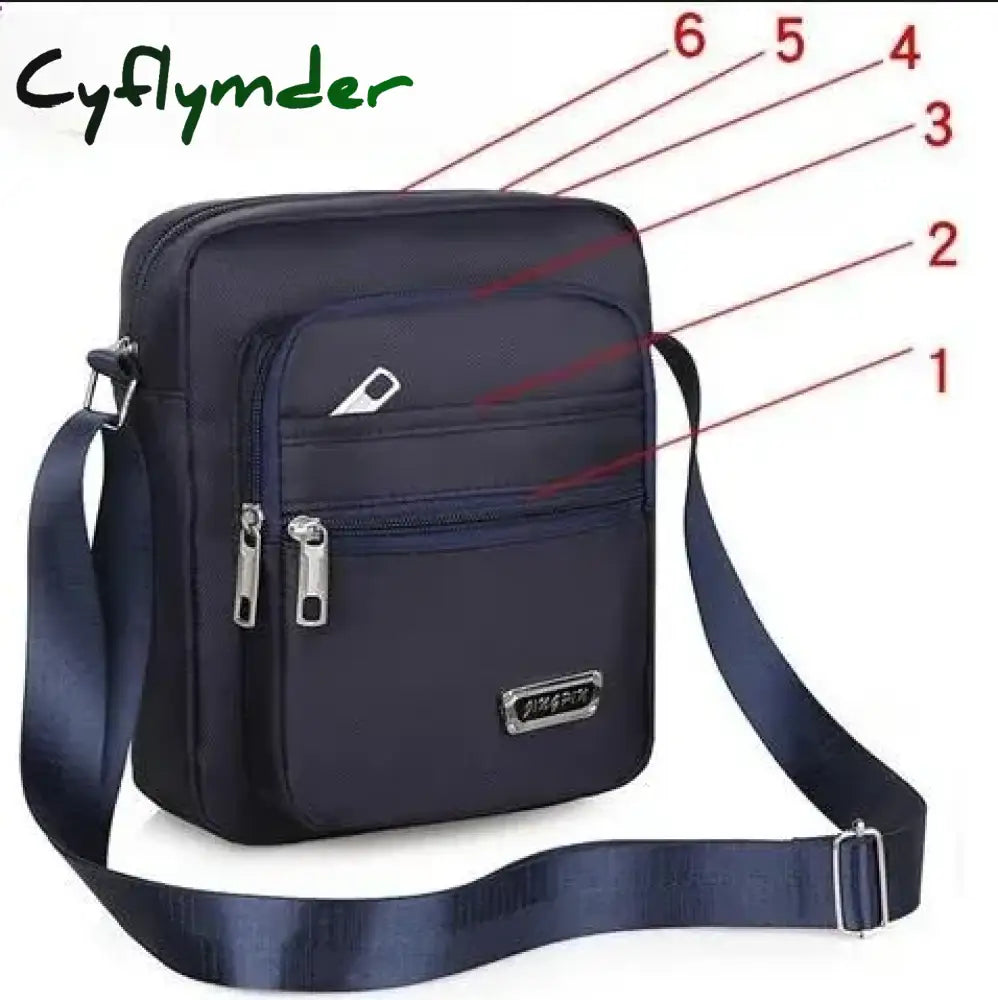 Cyflymder Waterproof Men Crossbody Bags Male Nylon Shoulder Bags Boy Messenger Bag Man Handbags For Travel Casual Large