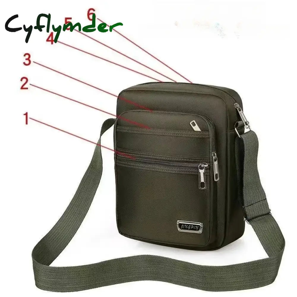 Cyflymder Waterproof Men Crossbody Bags Male Nylon Shoulder Bags Boy Messenger Bag Man Handbags For Travel Casual Large