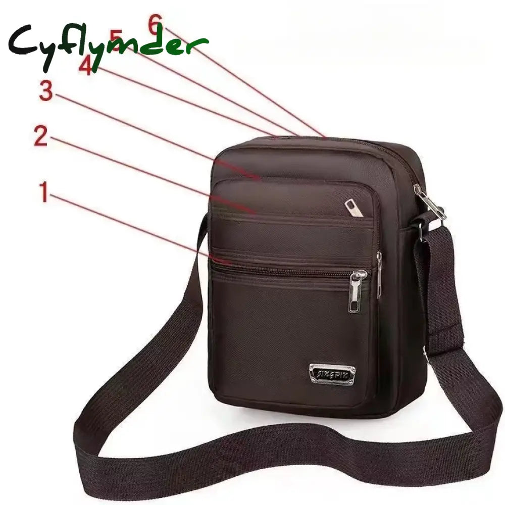 Cyflymder Waterproof Men Crossbody Bags Male Nylon Shoulder Bags Boy Messenger Bag Man Handbags For Travel Casual Large
