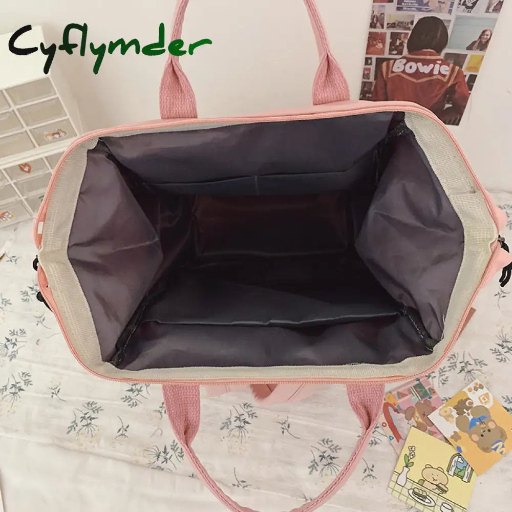 Cyflymder Waterproof Nylon School Bags For Teenage Girls Laptop Backpacks Women Travel Shoulder Bag