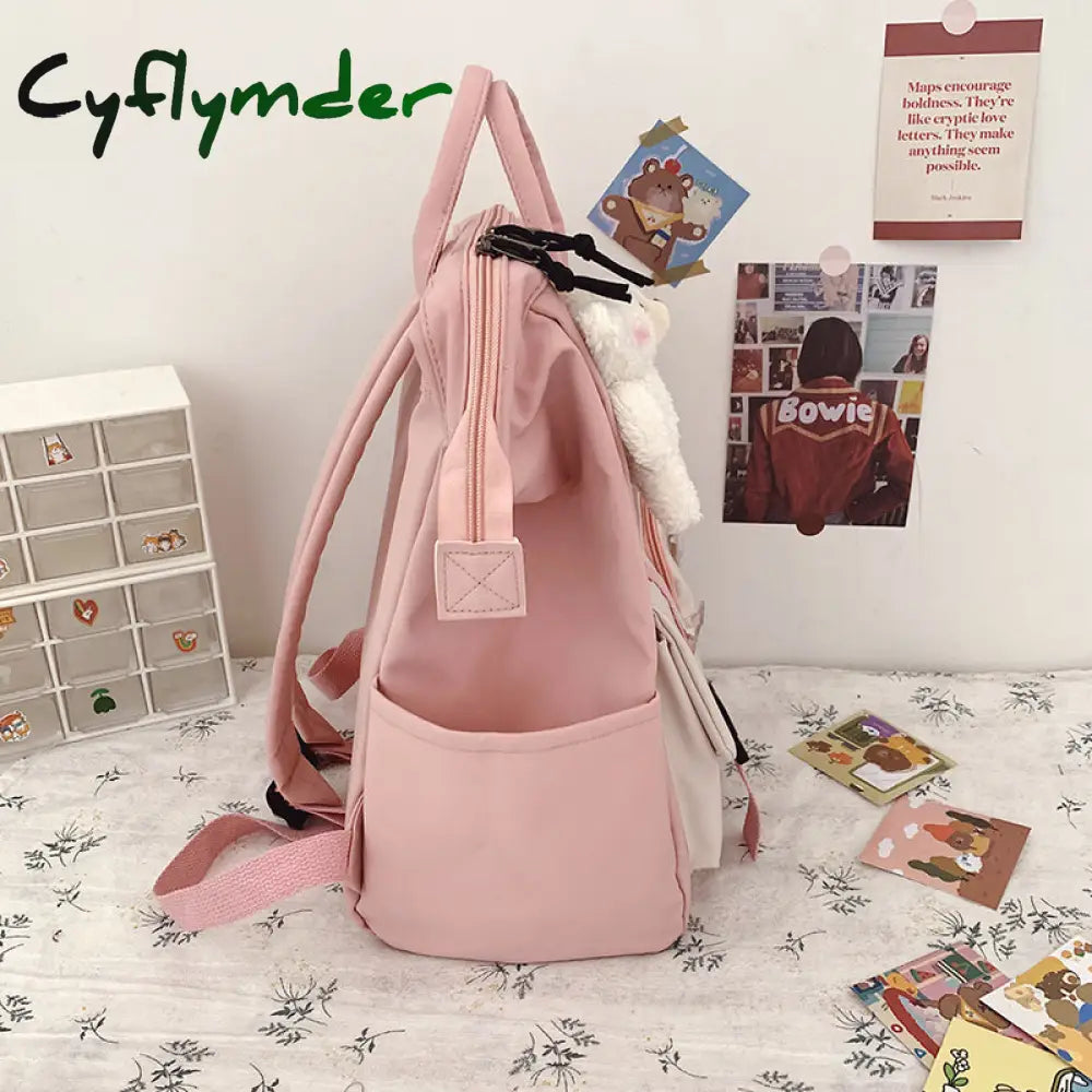 Cyflymder Waterproof Nylon School Bags For Teenage Girls Laptop Backpacks Women Travel Shoulder Bag