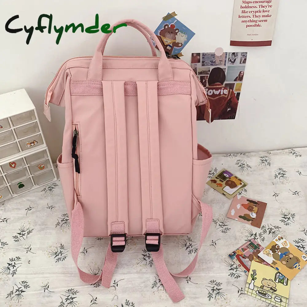 Cyflymder Waterproof Nylon School Bags For Teenage Girls Laptop Backpacks Women Travel Shoulder Bag