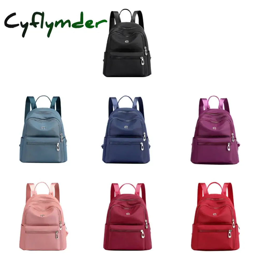 Cyflymder Waterproof Nylon Shoulder School Bags Women Girls Casual Backpack Travel Bagpack