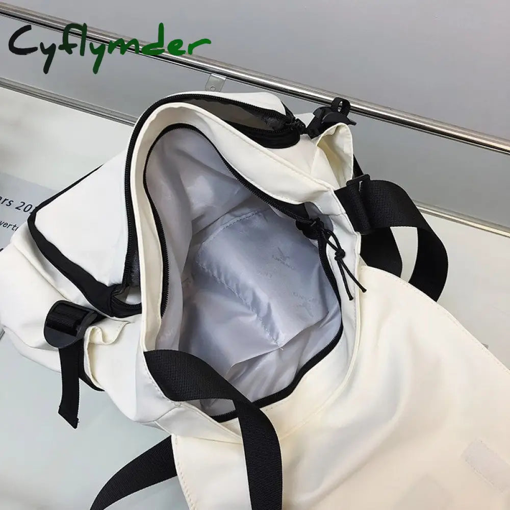 Cyflymder Waterproof Nylon Tote Shoulder Bag For Women Trendy Cool College Student Schoolbags New