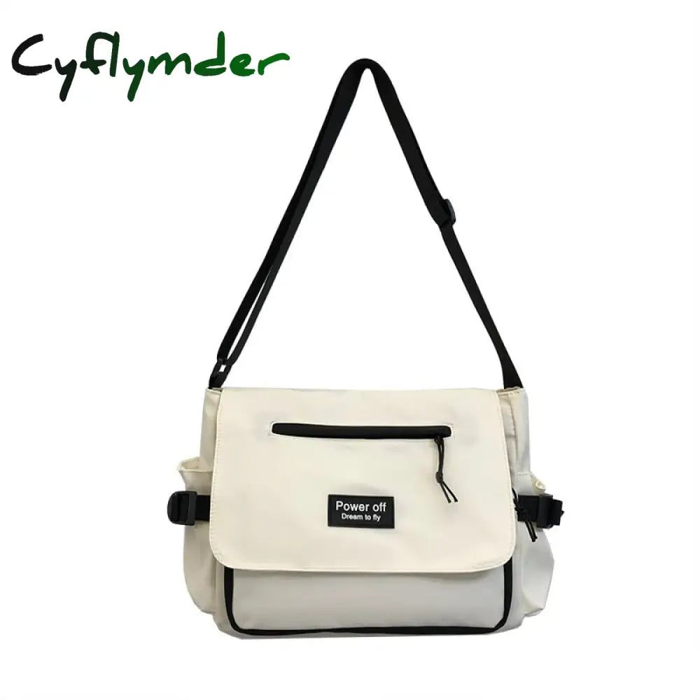 Cyflymder Waterproof Nylon Tote Shoulder Bag For Women Trendy Cool College Student Schoolbags New