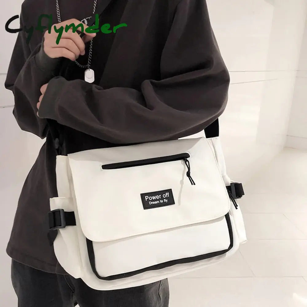 Cyflymder Waterproof Nylon Tote Shoulder Bag For Women Trendy Cool College Student Schoolbags New