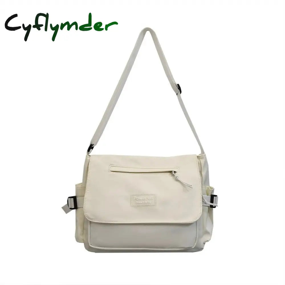 Cyflymder Waterproof Nylon Tote Shoulder Bag For Women Trendy Cool College Student Schoolbags New