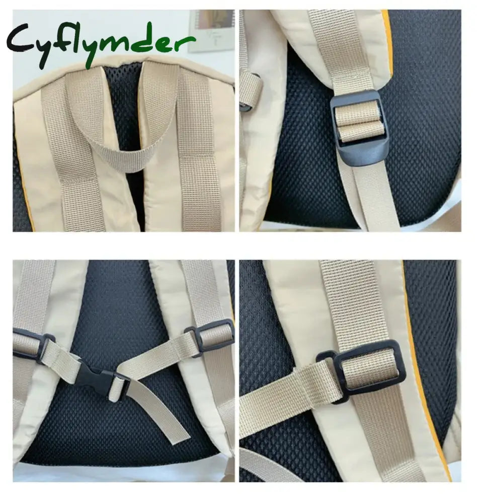 Cyflymder Waterproof Nylon Women Backpack Korean Preppy Style Bagpack Sac A Dos Adolescent Fille