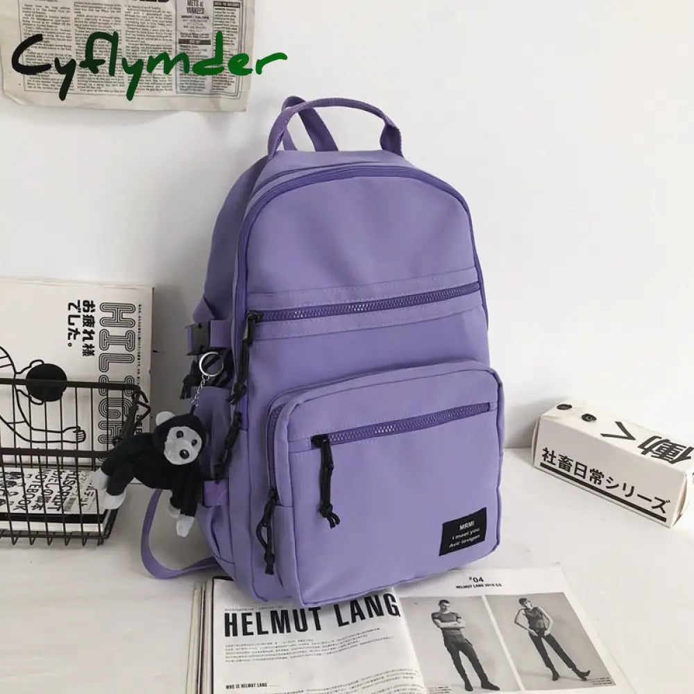 Cyflymder Waterproof Nylon Women Backpack Unisex Multi-Pocket Laptop Large Capacity Student School