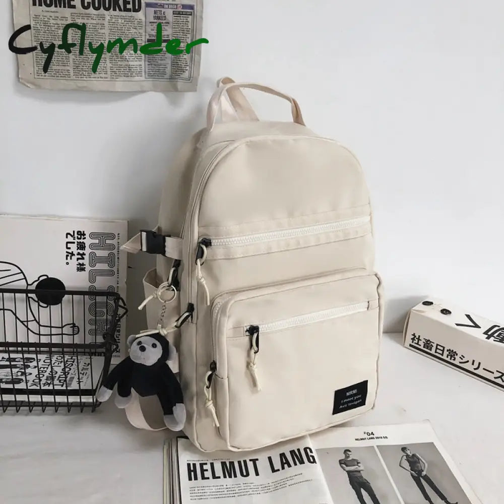 Cyflymder Waterproof Nylon Women Backpack Unisex Multi-Pocket Laptop Large Capacity Student School