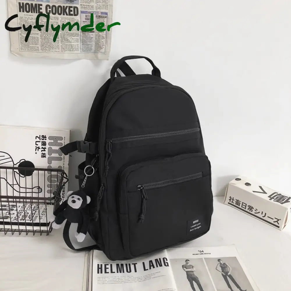 Cyflymder Waterproof Nylon Women Backpack Unisex Multi-Pocket Laptop Large Capacity Student School