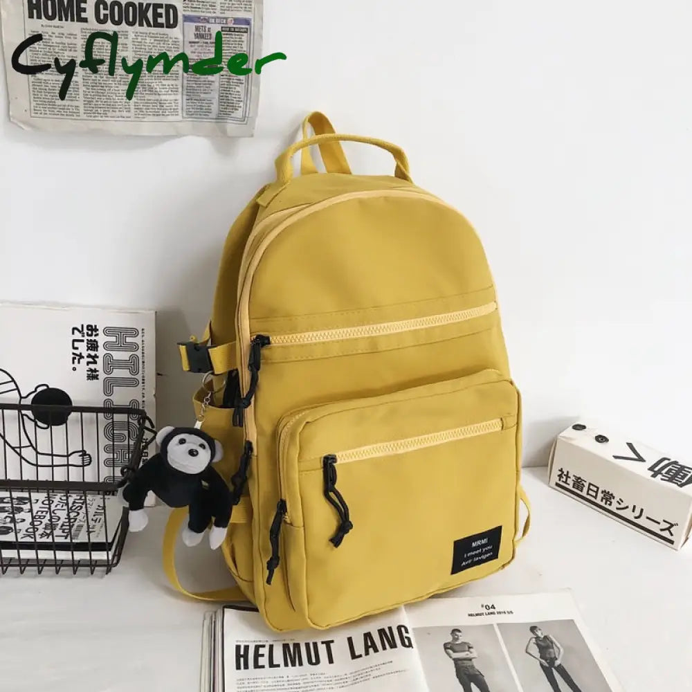 Cyflymder Waterproof Nylon Women Backpack Unisex Multi-Pocket Laptop Large Capacity Student School