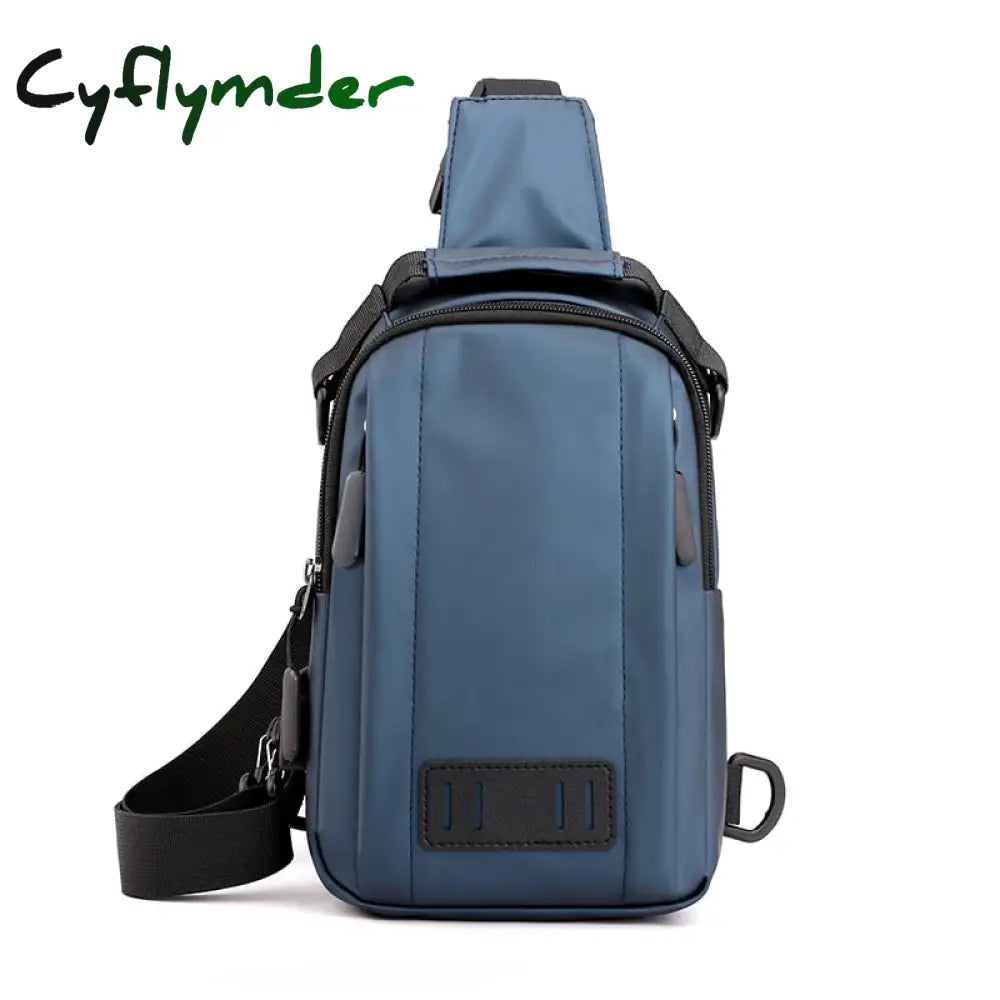 Cyflymder Waterproof Oxford Chest Bag Men’s Shoulder High Quality Casual Male Backpack