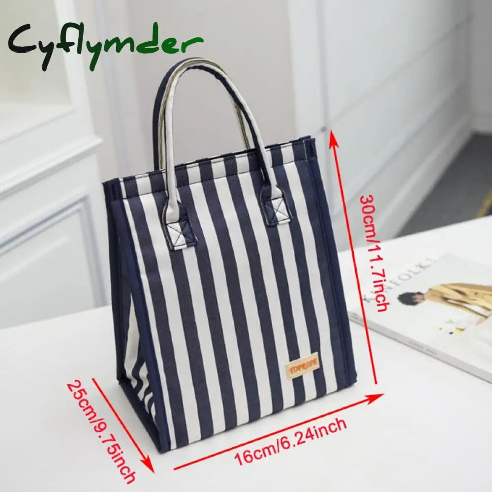 Cyflymder Waterproof Oxford Cloth Lunch Bags Kids School Bento Thermal Pouchs Camping Picnic Fruit